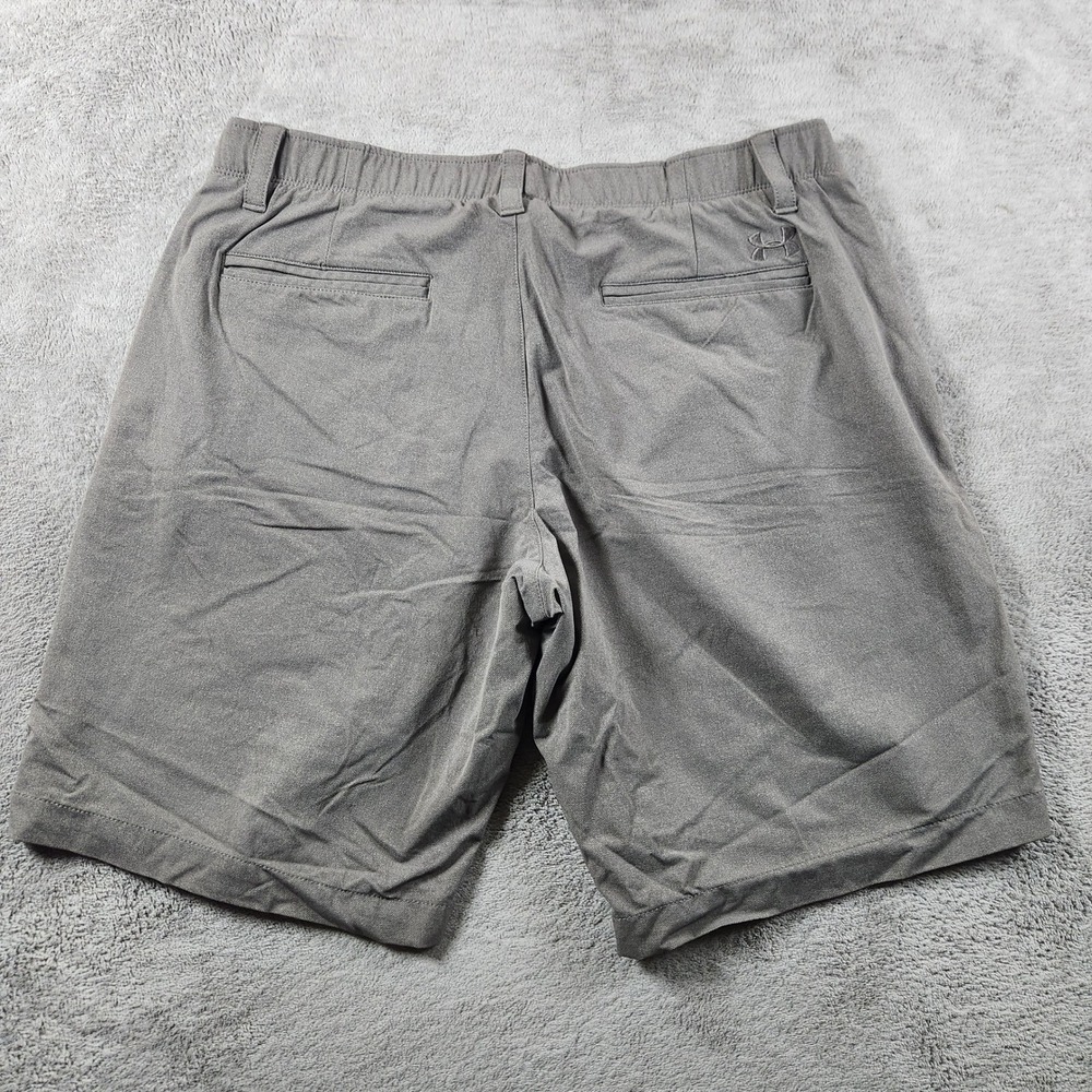 Under Armour Match Play Golf Shorts Mens Size 38 Grey Loose Fit Elastic Waist